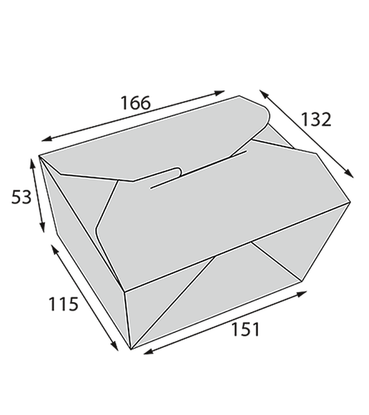 Изображение товара Набор коробок упаковочных для еды OSQ Fold Box 900 115/151x132/166x53 (240шт)