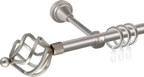 Изображение товара Карниз для штор АС ФОРОС Grace D19Г + наконечники Булава (2м, сатин)