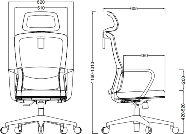 Изображение товара Кресло офисное SitZone U-060A (черный/хром)