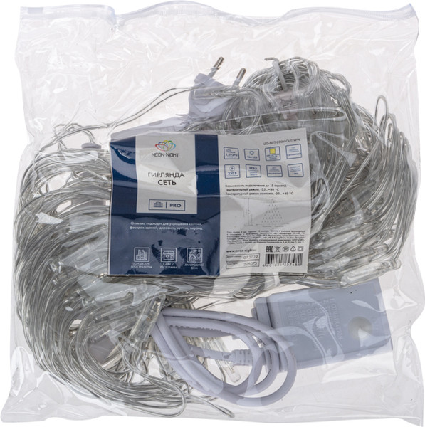 Изображение товара Светодиодная сеть Neon-Night 215-056 (2x1.5м, теплый белый)