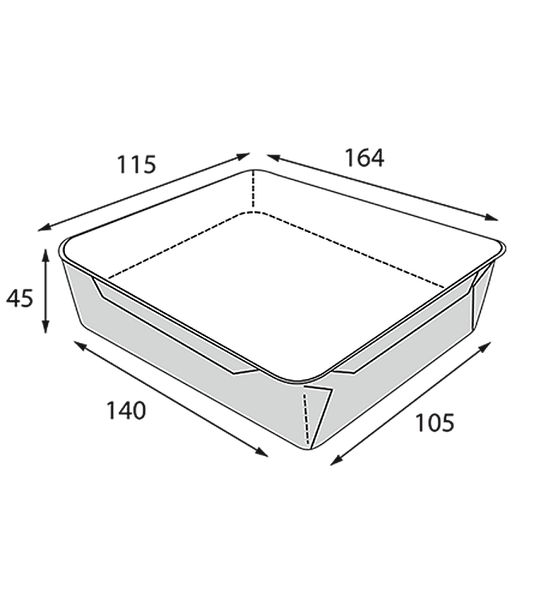 Изображение товара Набор одноразовых контейнеров OSQ OpSalad 500 140/165x105/120x45 (600шт, без крышки)