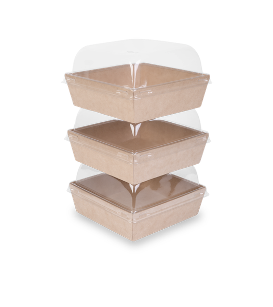 Изображение товара Набор коробок упаковочных для еды OSQ SmartPack 900 box 150/150/40 (200шт)