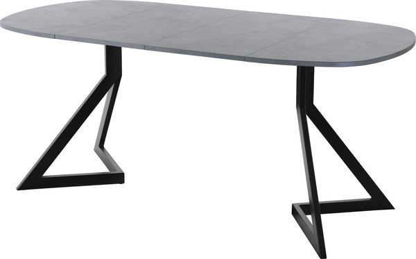 Изображение товара Обеденный стол AMC Elite Е20(800) D7 (черный/бетон чикаго светло-серый)