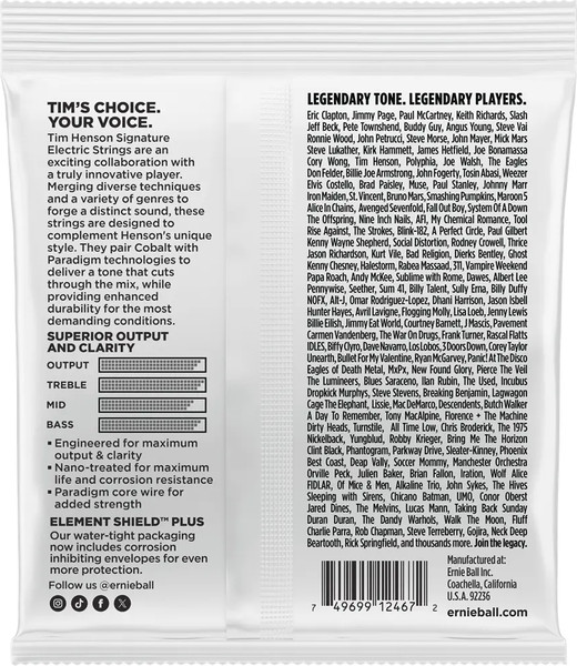 Изображение товара Струны для электрогитары Ernie Ball 3826 Tim Henson Signature 9.5-46