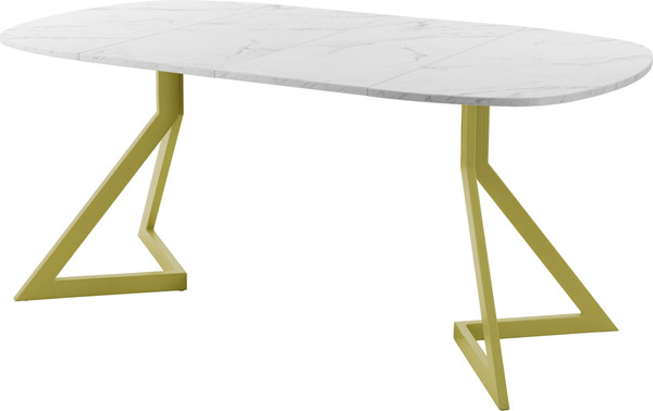 Изображение товара Обеденный стол AMC Elite Е20(800) D7 (золото/мрамор кристалл)