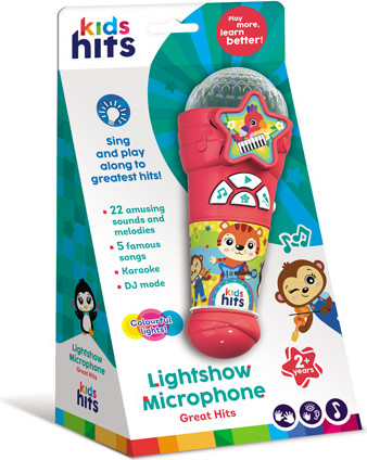 Изображение товара Музыкальная игрушка Kids Hits  Микрофончик с огоньками. Популярные песенки KH16/004