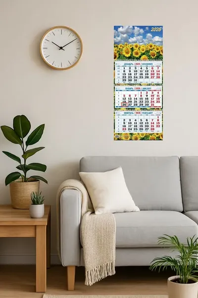 Изображение товара Календарь настенный Атберг 98 Подсолнухи в поле (4610150101241)