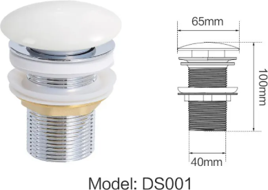 Изображение товара Донный клапан Axus Dk01w (белый)