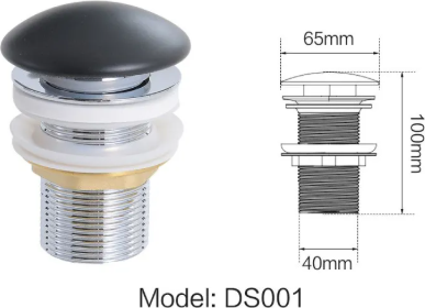 Изображение товара Донный клапан Axus Dk01b (черный)
