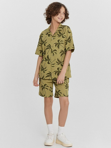 Изображение товара Рубашка детская Mark Formelle 113445 (р.122-60, пальмы на кедре)