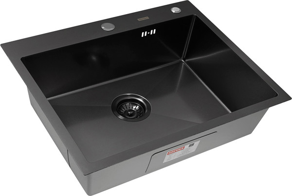 Изображение товара Мойка кухонная Arfeka Eco AR PVD Nano Decor Volcanic Rock 70x50 (черный)