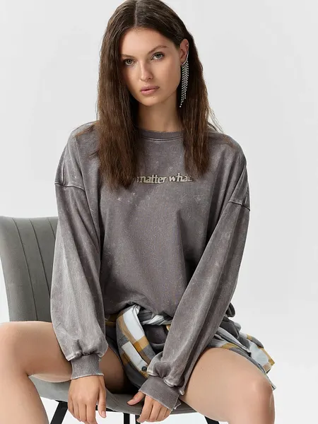 Изображение товара Свитшот Mark Formelle 122915 (р.164/170-88-94, acid wash серый)