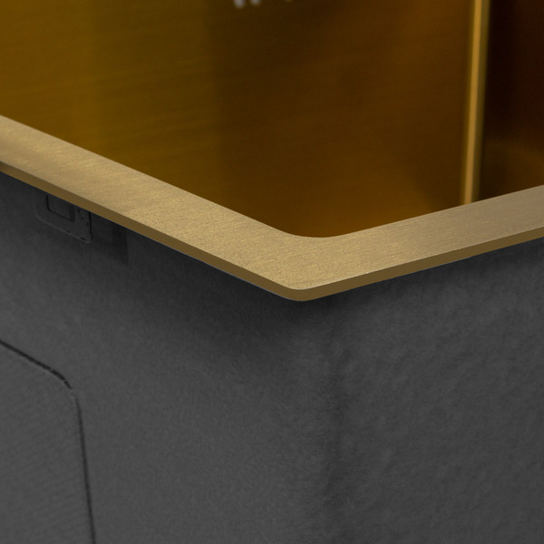 Изображение товара Мойка кухонная Basic CL DS Decor 50x50 (золото, коландер, дозатор)