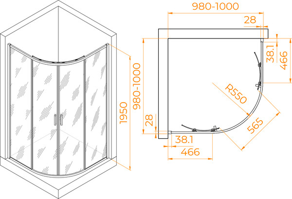Изображение товара Душевой уголок RGW PA-52B / 03085200-14