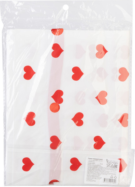 Изображение товара Набор пакетов подарочных Волшебная страна Сердечки / 109737 (10шт)