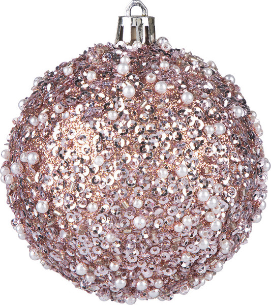 Изображение товара Набор шаров новогодних Волшебная страна Сияние розовое / 110457 (4шт)