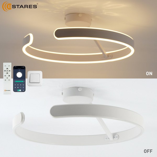 Изображение товара Потолочный светильник Estares Madera 80W R-APP-500x170-WHITE/WHITE-220-IP20
