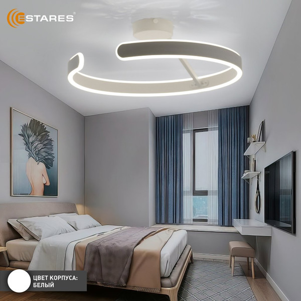 Изображение товара Потолочный светильник Estares Madera 80W R-APP-500x170-WHITE/WHITE-220-IP20