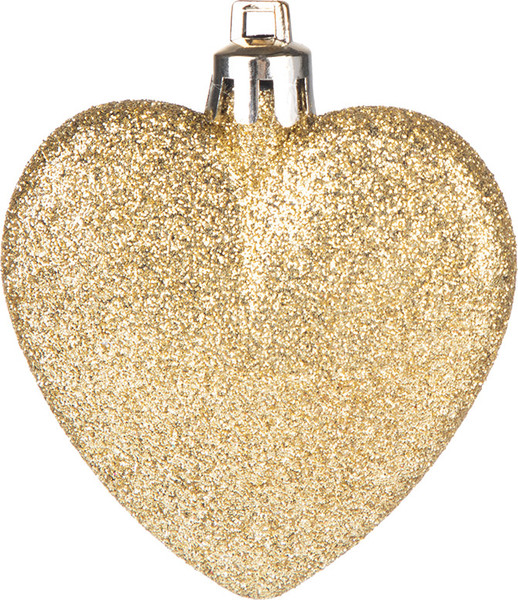 Изображение товара Набор елочных игрушек Волшебная страна Сердце золотое / 110447 (12шт)