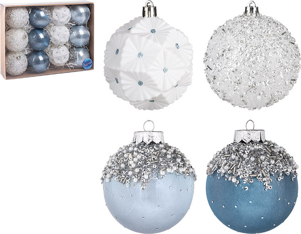 Изображение товара Набор шаров новогодних Волшебная страна Зимняя сказка / 110456 (12шт)