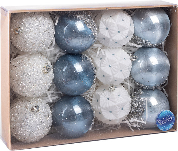 Изображение товара Набор шаров новогодних Волшебная страна Зимняя сказка / 110456 (12шт)