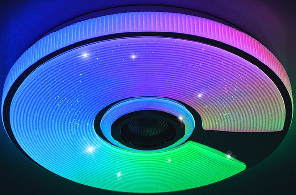 Изображение товара Потолочный светильник Estares Song RGB 60W R-APP-380x70-WHITE/CHROME/SHINY-220-IP20