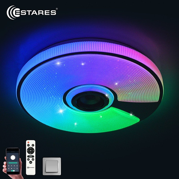 Изображение товара Потолочный светильник Estares Song RGB 60W R-APP-380x70-WHITE/CHROME/SHINY-220-IP20
