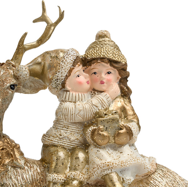 Изображение товара Статуэтка Lefard Дети на олене / 162-1282