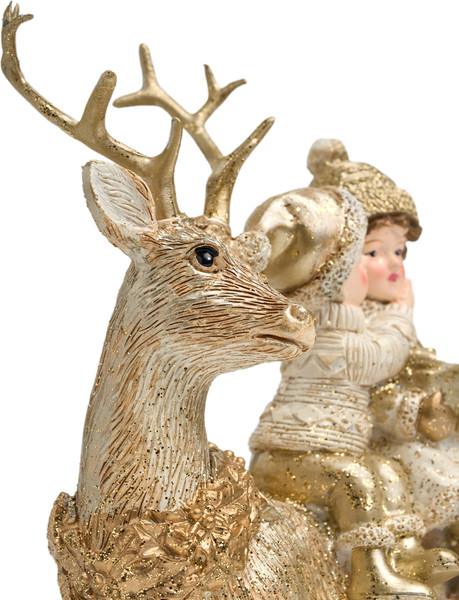 Изображение товара Статуэтка Lefard Дети на олене / 162-1282