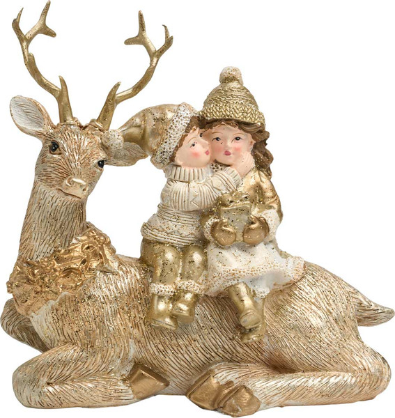 Изображение товара Статуэтка Lefard Дети на олене / 162-1282