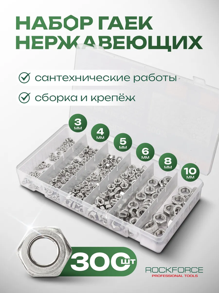 Изображение товара Гайка RockForce RF-06773 (62173), (300шт)