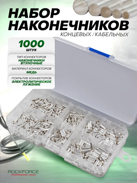Изображение товара Набор наконечников для кабеля RockForce RF-06896 (62190)
