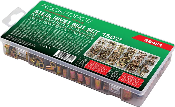 Изображение товара Набор заклепок RockForce RF-36481 (62204), (150шт)