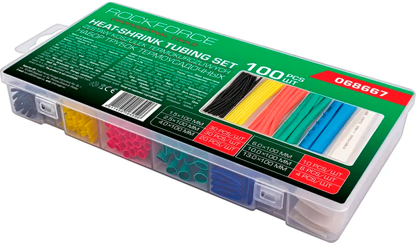 Изображение товара Набор трубок термоусаживаемых RockForce RF-068667 (62209)