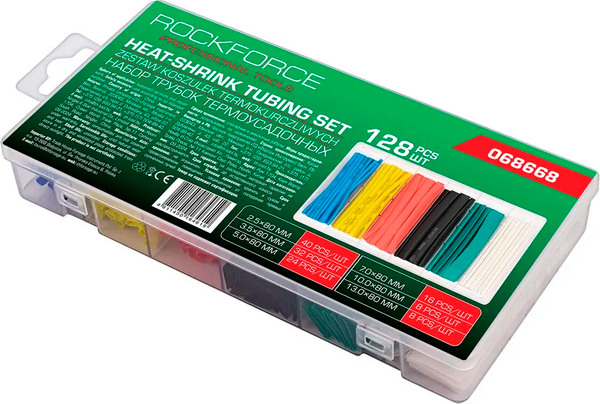 Изображение товара Набор трубок термоусаживаемых RockForce RF-068668 (62210)
