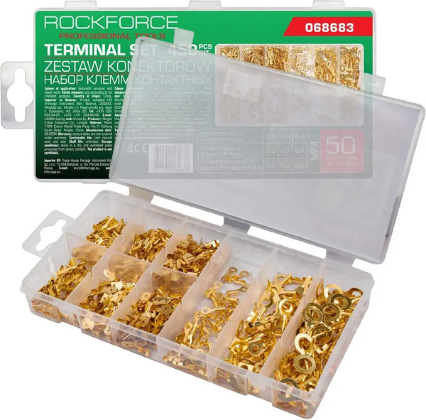 Изображение товара Набор наконечников для кабеля RockForce RF-068683 (62211), (450шт)