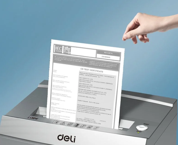 Изображение товара Шредер Deli ET096 (серый)