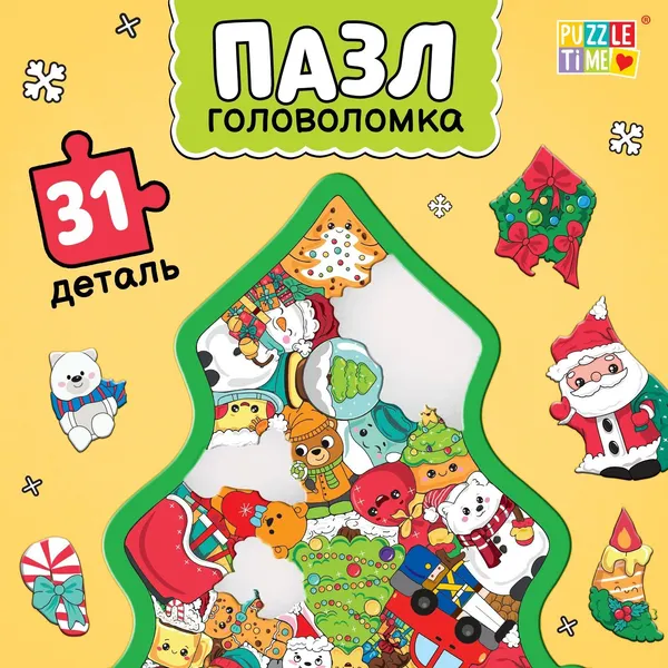 Изображение товара Развивающая игра Puzzle Time Новогодняя елочка / 9672031