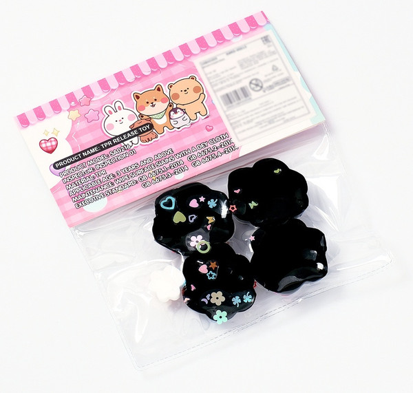 Изображение товара Набор сквишей Sima-Land Черные лапки / 10843355 (4шт)