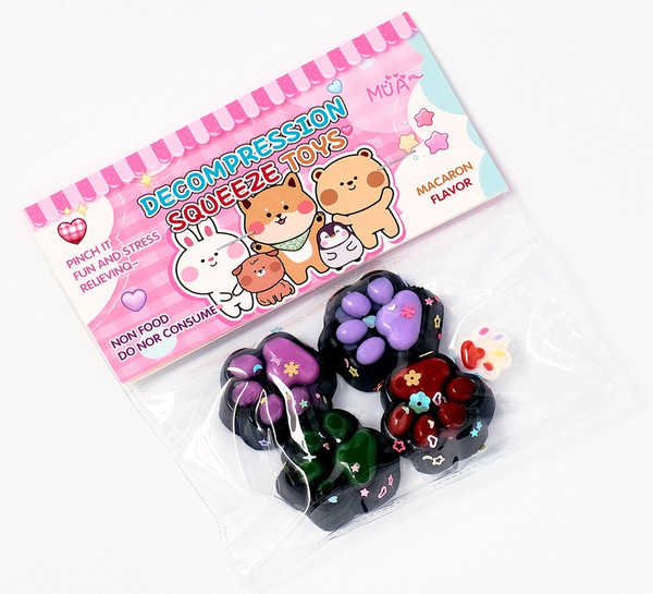 Изображение товара Набор сквишей Sima-Land Черные лапки / 10843355 (4шт)