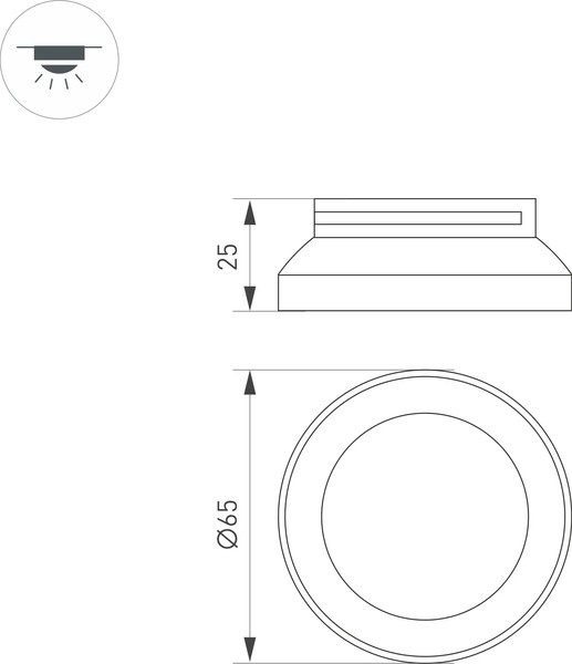 Изображение товара Кольцо декоративное для светильника Arlight SP-POLO-R65 BK / 024244