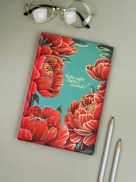 Изображение товара Ежедневник Феникс+ Diary. Красные пионы / 71553