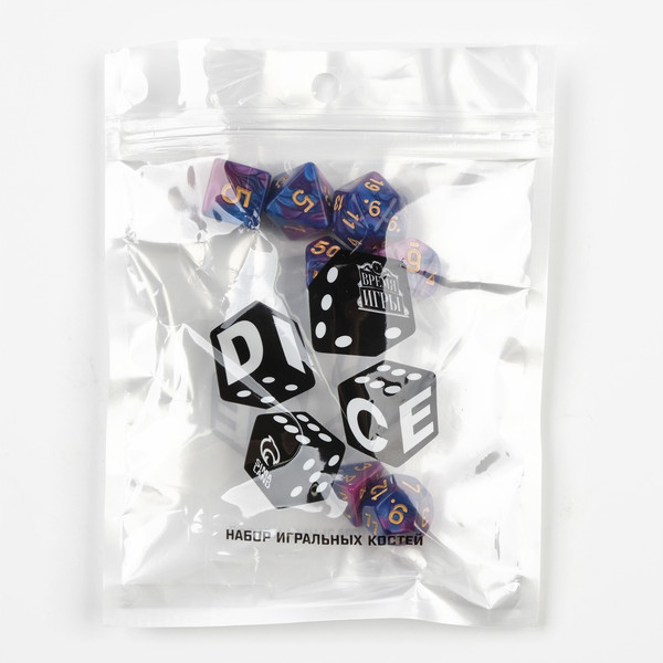 Изображение товара Набор кубиков для настольной игры Время игры Дайсы для ДнД / 9482840 (7шт)