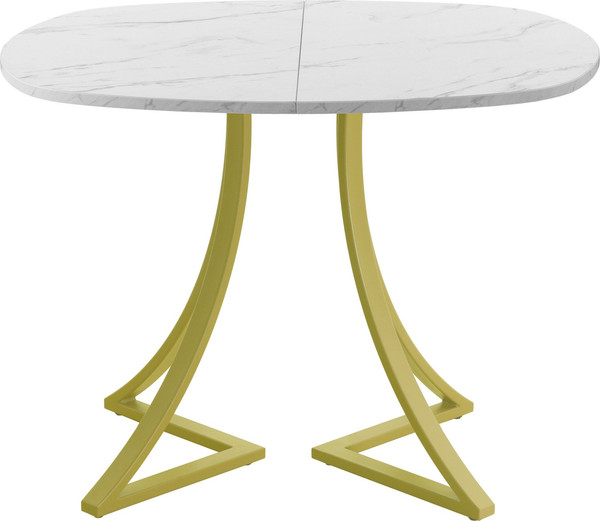 Изображение товара Обеденный стол AMC Elite Е24(900) D7 (золото/мрамор кристалл)