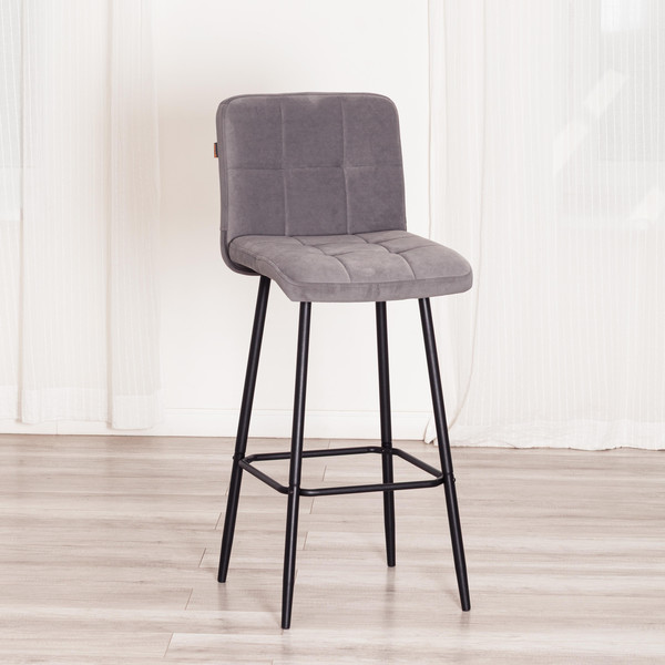 Изображение товара Стул барный Tetchair Medeo (велюр, серый)