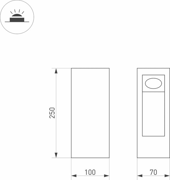 Изображение товара Светильник уличный Arlight LGD-MARK-BOLL-H250-7W Warm3000 GR / 029975