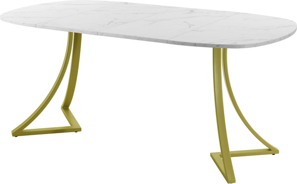 Изображение товара Обеденный стол AMC Elite Е24(800) D7 (золото/мрамор кристалл)