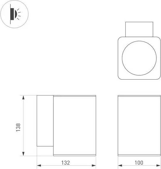 Изображение товара Бра уличное Arlight LGD-EVO-WALL-S100x100-12W Day4000 GR / 046187