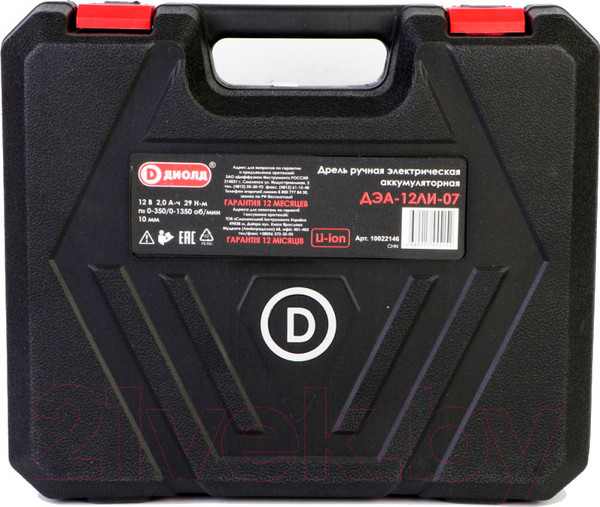 Изображение товара Аккумуляторная дрель-шуруповерт Диолд ДЭА-12ЛИ-07 (10022146)