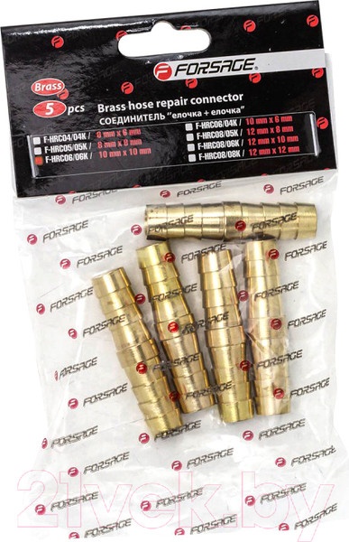 Изображение товара Штуцер пневматический Forsage F-HRC06/06K (5шт)